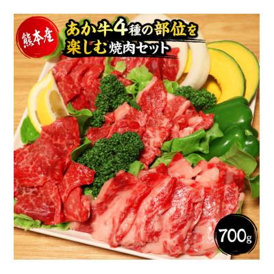 ふるさと納税 熊本市 あか牛 焼き肉 あか牛4種のお肉を堪能する焼肉セット 冷凍 約700g