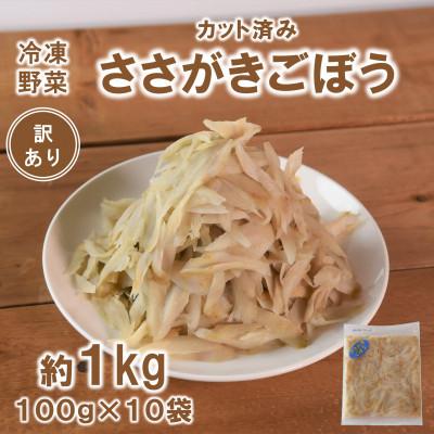 ふるさと納税 三股町 [訳あり]工場直送簡易包装 宮崎県産冷凍ささがきごぼう計約1kg 約100g×10袋[MI545]