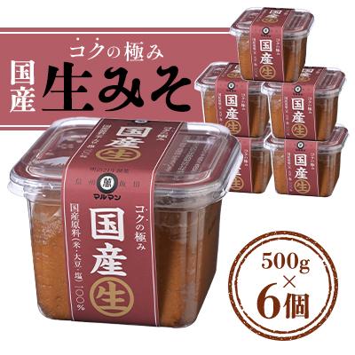 ふるさと納税 飯田市 国産生みそコクの極み 500g×6個