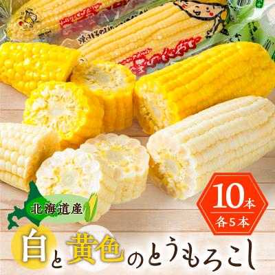 ふるさと納税 旭川市 白と黄色のとうもろこし10本セット(真空パック)_04804