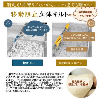 ふるさと納税 都城市 片寄らない羽毛掛布団ホワイトグースダウン95% ダブル1.55kgアイボリー ry0213dIVの画像