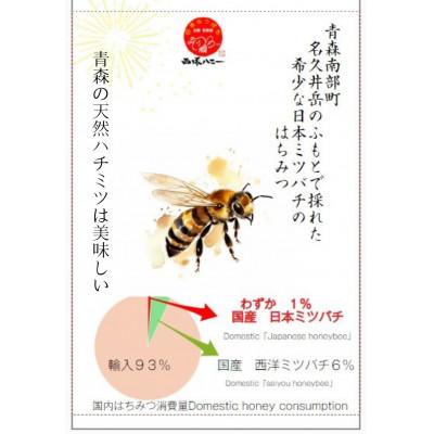 ふるさと納税 南部町 青森県南部町 日本ミツバチのはちみつ 希少な百花舞蜜(絞り蜜) 600gの画像