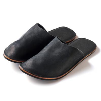ふるさと納税 藤沢市 本革 ルームシューズ XLサイズ/ink レザースリッパ