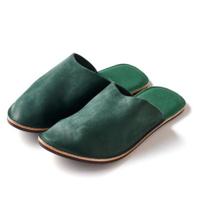 ふるさと納税 藤沢市 本革 ルームシューズ XLサイズ/forest レザースリッパ