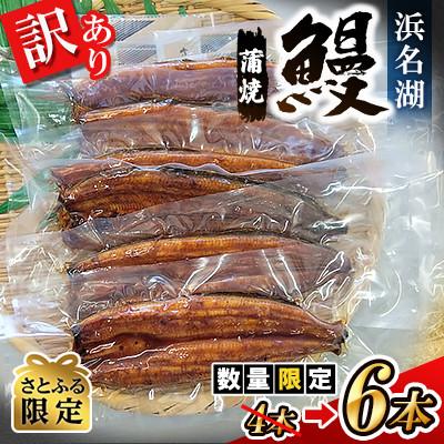 ふるさと納税 浜松市 訳あり 国産 浜名湖鰻 蒲焼6本(4本+2本増量)[さとふる限定]