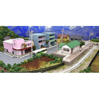 ふるさと納税 南箕輪村 Nゲージ 鉄道ジオラマレイアウト 複線 引込駅 90×60cm(片渡り線)の画像
