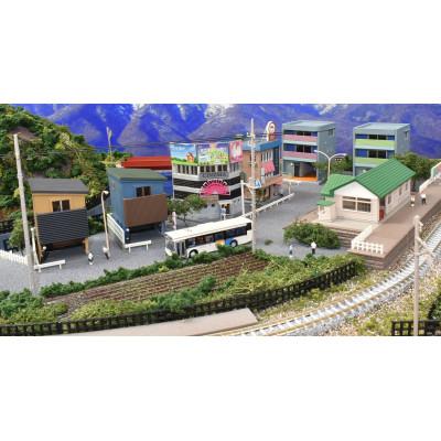 ふるさと納税 南箕輪村 Nゲージ 鉄道ジオラマレイアウト 90×60cm 単線 引込駅のある街並み(ポイント電動化)の画像