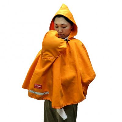 ふるさと納税 小美玉市 EVACKiDS 避難用フード付きポンチョ オレンジの画像
