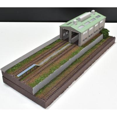 ふるさと納税 南箕輪村 Nゲージ 鉄道模型ジオラマ展示台40×15cm ひな壇