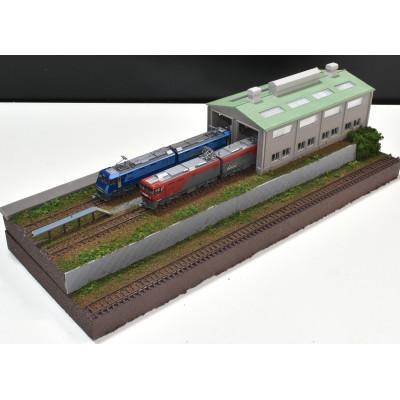 ふるさと納税 南箕輪村 Nゲージ 鉄道模型ジオラマ展示台40×15cm ひな壇