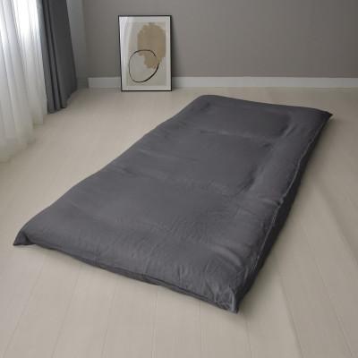 ふるさと納税 浜松市 日本製 敷き布団カバー シングル 綿 麻 リネン&amp;コットン リーナブレンド トラムントグレー