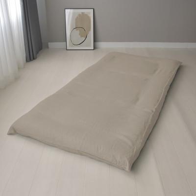 ふるさと納税 浜松市 日本製 敷き布団カバー ダブル 綿 麻 リネン&amp;コットン リーナブレンド キャラメルラテ