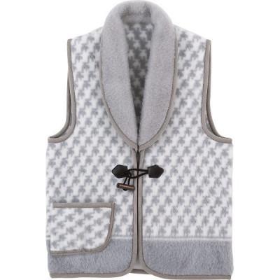 ふるさと納税 泉大津市 あったか衿付きアクリルベスト(ポケット付)グレー FNB-019