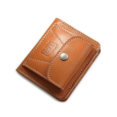 ふるさと納税 松茂町 VanNuys マネークリップ機能付きコンパクトウォレット/コインケース付き(ビンテージキャメル)