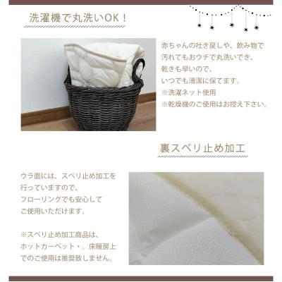ふるさと納税 和歌山市 赤ちゃんにやさしいオーガニックコットンフランネルの円形サニーマット1枚 OGB-100N_2