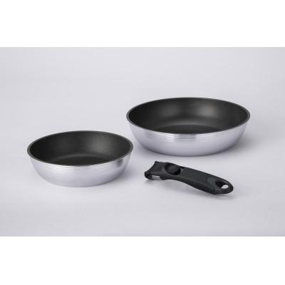 ふるさと納税 高岡市 取っ手の取れるフライパン キャストバリウス ガス火用 3点セット