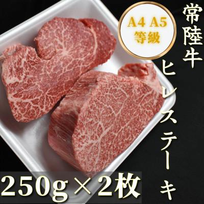 ふるさと納税 桜川市 [常陸牛]ヒレステーキ250g×2枚
