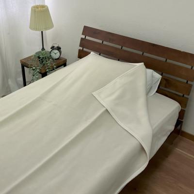 ふるさと納税 泉大津市 洗える ウール/綿 リバーシブル毛布 シングル ベージュ NWC-8BE