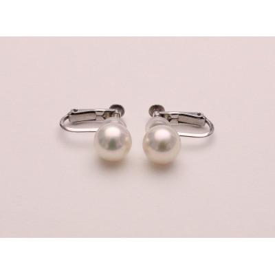 ふるさと納税 長崎市 アコヤ真珠イヤリング7.0-7.5mm[K14WG]