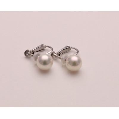 ふるさと納税 長崎市 アコヤ真珠イヤリング7.0-7.5mm【K14WG】_1