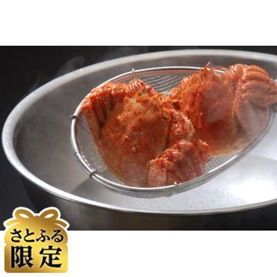 ふるさと納税 北見市 [さとふる限定]数量限定 旬の活〆茹で毛蟹2尾で約1kg