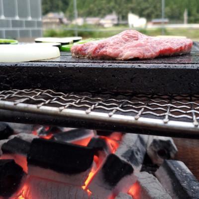ふるさと納税 飛騨市 【飛騨溶岩プレート】美味焼-Umayaki-【囲】肉や野菜が美味しく焼ける!BBQ用の画像