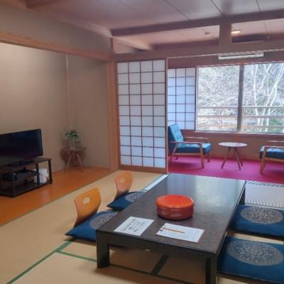 ふるさと納税 南部地方町 山梨県南部地方町秘湯「奥山海水浴場」一時滞在券(1泊2食付き添い人)1名様 6畳
