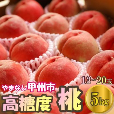 ふるさと納税 甲州市 山梨県甲州市産 高糖度 桃 [約5kg 13〜20玉]