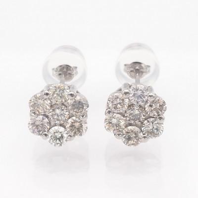 ふるさと納税 昭和町 PT900 1.00ct ダイヤモンド ピアス