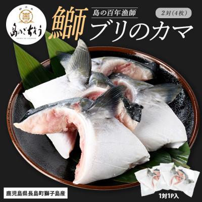 ふるさと納税 長島町 獅子島産 百年漁師の鰤 カマ(2対)4個_gochi-7048R8
