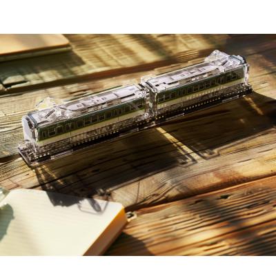 ふるさと納税 寝屋川市 [アクリルスタンドの新境地]京阪電車600形立体組立キット「3Dアクデン」