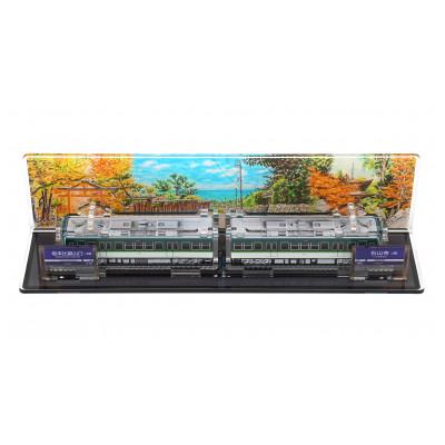 ふるさと納税 寝屋川市 [アクリルスタンドの新境地]京阪電車600形「3Dアクデン」+「駅名標付き水彩画台座」セット