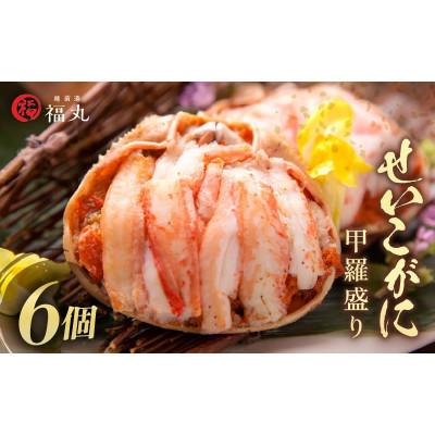 ふるさと納税 越前町 [のし付]せいこがに 甲羅盛り × 6パック 福井の網元漁師「福丸」が厳選!