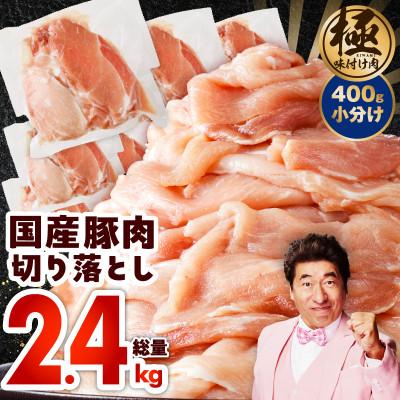 ふるさと納税 泉佐野市 国産 豚肉 切り落とし 2.4kg[国産 味付け肉 400g×6P ]CFX0072