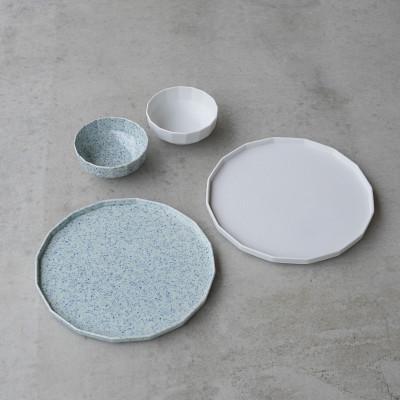 ふるさと納税 有田町 金善製陶所 23.5cm 十六角プレート・10.5cm 十六角ボウル 4枚セット 有田焼_3
