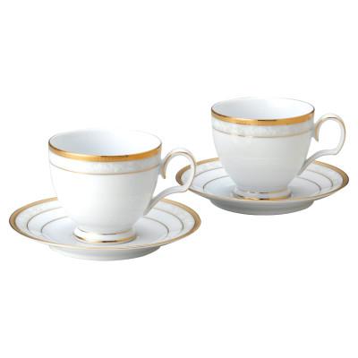 ふるさと納税 みよし市 ノリタケ[ハンプシャーゴールド]カップ&amp;ソーサーペア