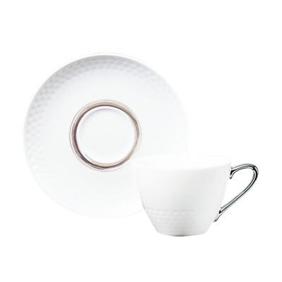 ふるさと納税 みよし市 ノリタケ[アミ]カップ&amp;ソーサー(銀)