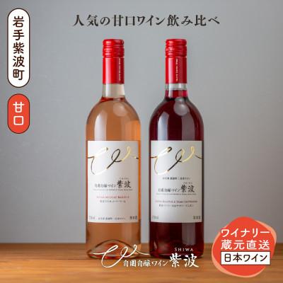 ふるさと納税 紫波町 [自園自醸ワイン紫波]人気ワイン飲み比べ 甘口ワイン赤・ロゼ2本セット