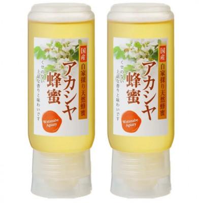 ふるさと納税 二本松市 自家採り国産天然はちみつ「アカシヤ」スタンドボトル 200g×2本