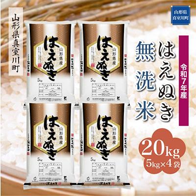 ふるさと納税 真室川町 [令和7年産米] はえぬき[無洗米]20kg(5kg×4袋)◆RR7H20M-M