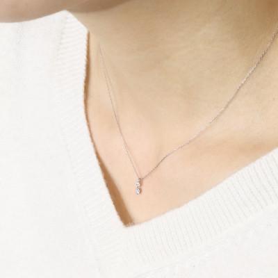 ふるさと納税 甲斐市 プラチナ 0.15ct 2石ダイヤモンドペンダント【BQ-183】の画像