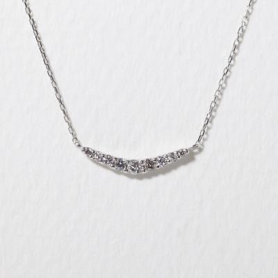 ふるさと納税 甲斐市 プラチナ 0.10ct ラインダイヤモンドネックレス【BQ-185】の画像