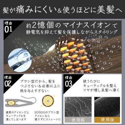 ふるさと納税 千代田区 コードレスヒートブラシ「LITGLOSS」ピンク SOSEKI BEAUTY SSP-ZFS01Pの画像