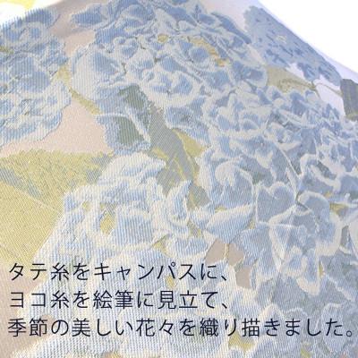 ふるさと納税 都留市 婦人長傘　絵おり(紫陽花・ブルー)槙田商店の傘職人が作る大人にぴったりの上品な日本製の晴雨兼用婦人傘_2