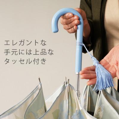 ふるさと納税 都留市 婦人長傘　絵おり(紫陽花・ブルー)槙田商店の傘職人が作る大人にぴったりの上品な日本製の晴雨兼用婦人傘_3