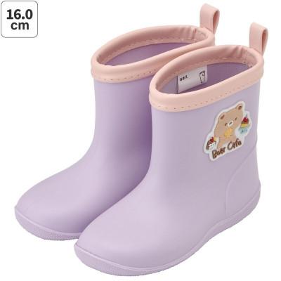 ふるさと納税 奈良市 キッズ ワッペン付きレインブーツ 16cm RIBTW16[Bear Cafe] 672118