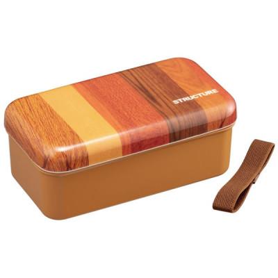 ふるさと納税 奈良市 おかずのっけ弁当箱(メラミン製フタ)580ml SLLB6M 木目(ライトブラウン) 526930