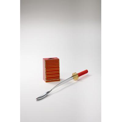 ふるさと納税 越谷市 甲冑刀 靴べら(赤)