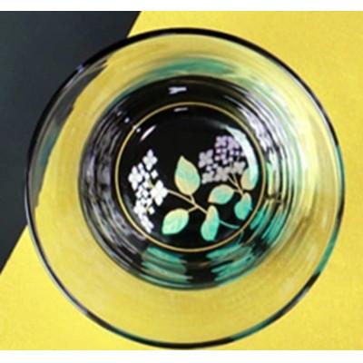 ふるさと納税 海南市 紀州塗り [ぬりもん de Verre] フリーグラス 黒/アジサイ 210ml