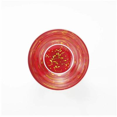 ふるさと納税 海南市 紀州塗り 【ぬりもん de Verre】 冷酒グラス きらり 単品 赤 100mlの画像